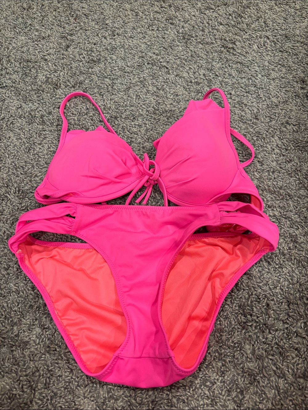Victoria's Secret Bright Hot Pink Two-Piece Bikini Set